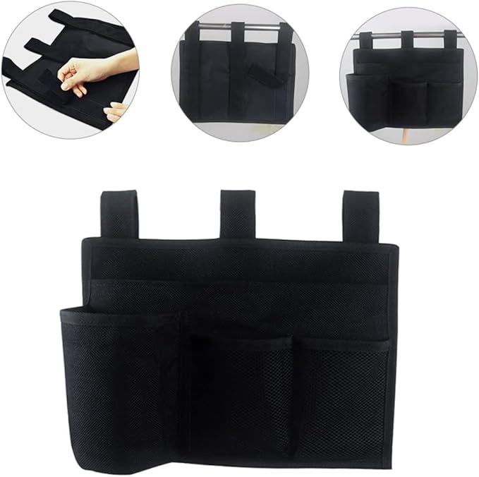 Happyyami Bedside Hanging Organizer Pouch Multipurpose Storage for Dormitory Home for Snacks Phone Chargers Beauty Items Easy to Install Door Back Storage Bag