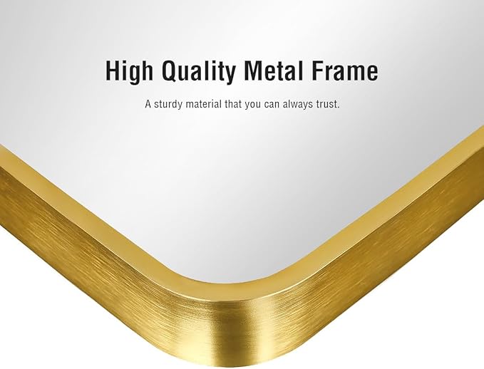 Floor Mirror, Full Length Mirror with Stand, Arched Wall Mirror, 26"x68" Mirror Full Length, Gold Floor Mirror Freestanding, Wall Mounted Mirror for Bedroom Living Room, Gold