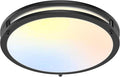 GoBright 16 Inch 50W LED Ceiling Lights, Dimmable Black Flush Mount Ceiling Light, 2700K/3000K/4000K/5000K/6500K Adjustable, 5400LM Super Bright Ceiling Lamp for Bedroom Kitchen Office, 1-Pack