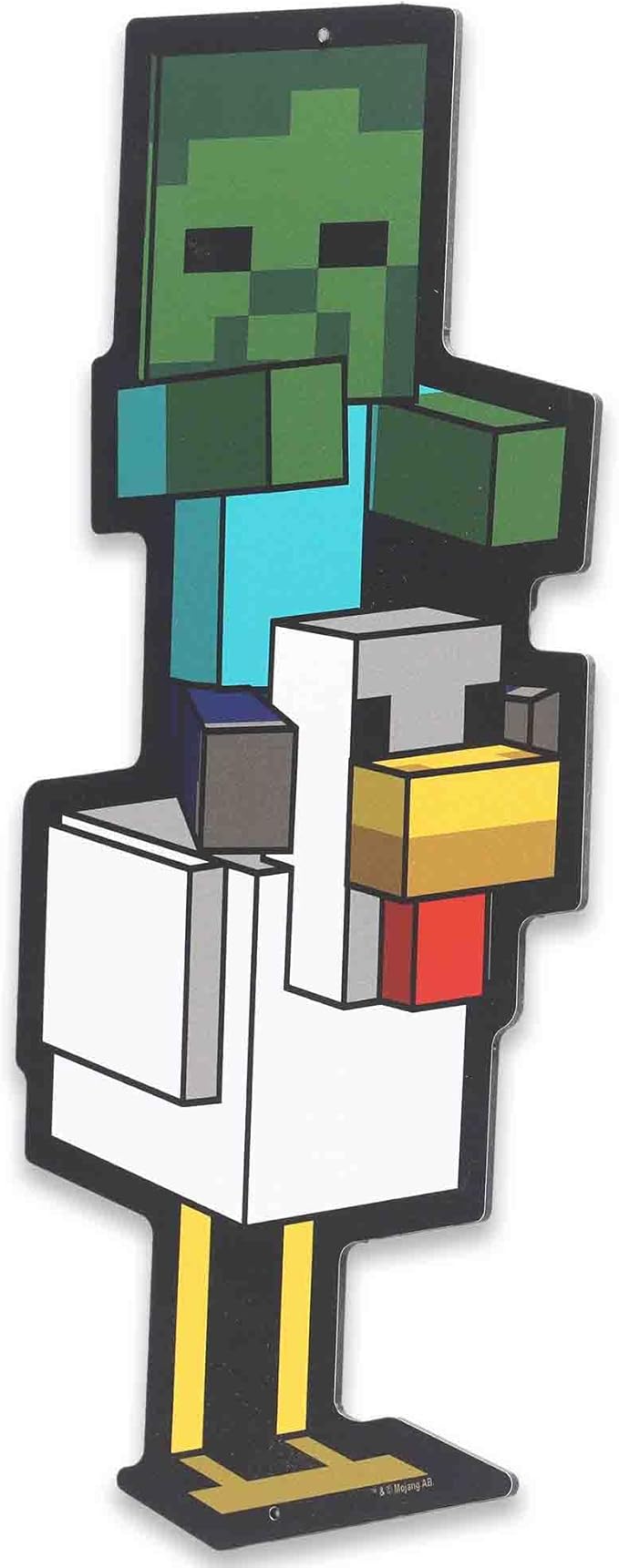 Open Road Brands Minecraft Zombie Chicken Jockey Metal Wall Decor - Fun Minecraft Sign for Bedroom or Game Room