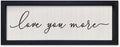 SRSZHIYUE I Love You More Sign16 X6 Vintage Love Quotes Theme Couples Wall Decor Framed Wood Above Over Bed for Master Bedroom Minimalist Wedding Gift Wall Art Hanging (Black)