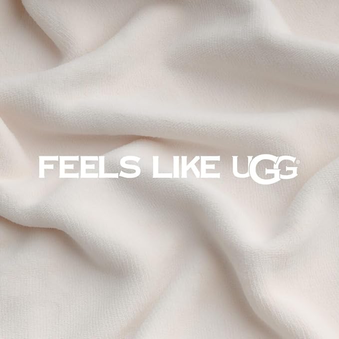 UGG Coco Twin Fleece Blanket for Bed – Luxury Oversized Throw & Cozy Room Decor, House Warming Gifts or Luxurious Birthday Gifts for Women, 68" x 92", White Snow