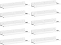 Lifewit Floating Shelves for Bathroom, 15" Clear Wall Organizer for Makeup, Perfume, Figures, Photo, Decor Shelf for Nursery, Living Room, Bedroom, Kitchen, Over Toilet Storage Rack, White, 10 Pack