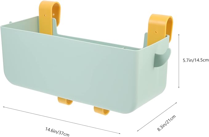 Zerodeko Hanging Bedside Organizer Storage Box with Detachable Hooks - Multi-Purpose Storage Caddy for Phones Glasses and Essentials - Space Saving Bed Headboard Shelf for Dorms and Small Rooms