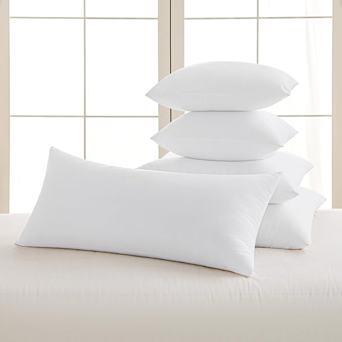 MIULEE 18x22 Inch Throw Pillow Insert Premium Throw Pillow Virgin Microfiber Stuffer Rectangle Pillow for Sofa Bed Couch