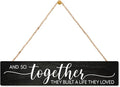 AGMDESIGN And So Together They Built A Life They Loved Wood Sign, Rustic Wedding Decor, Home Love Signs Decorations Gifts for Men Women Married Couple Friend Family
