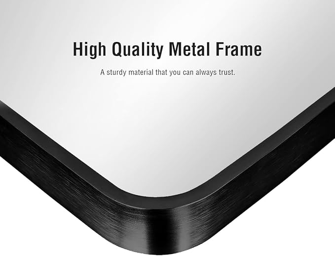 Full Length Mirror with Stand, 47"x91" Floor Mirror Freestanding, Arched Mirror, Oversize (Black)