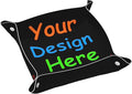 Personalized Valet Tray Custom Catchall Trays Key Organizer Leather Tray with Your Photo/Text, Customized Night Stand Organizer Bedside Vanity Trays