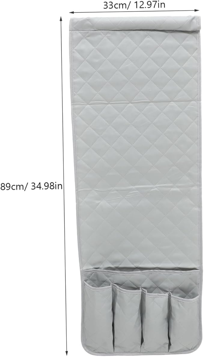 Amosfun Compact Hanging Storage Pouch Organizer for Sofa and Bed Practical Bedside Bag for Phone Chargers Books Water Bottle Versatile Grey Storage for Home and Dorm Use