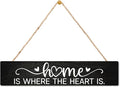 AGMDESIGN Home Is Where the Heart Is Wood Sign, Rustic Family Reunion Decor, Wall Decor for Shelf Desk Door, Heartwarming Farmhouse Bedroom Hanging Wood Plaque, New Home Gifts for Friend Coworker BFF