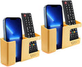 D3 Wall Mount Phone Holder, Punch-Free Wall-Mounted Mobile Phones Charging to Stand, Sticky Remote Control Storage Box Bedside Lazy Mobile Phone Rack, Multipurpose Storage Box (2 Pack-Y)