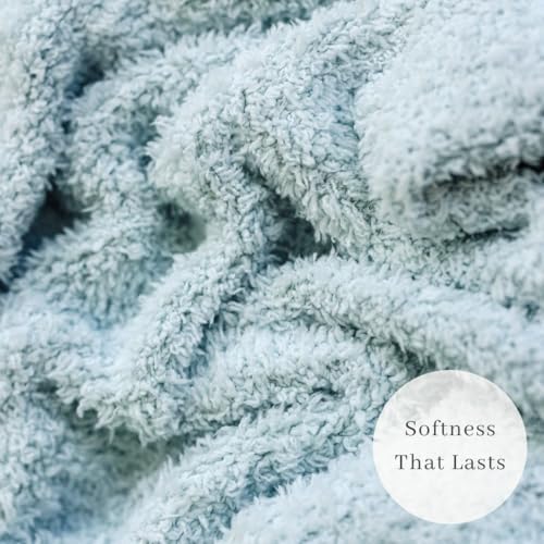SARANONI Bamboni Baby Blanket | Luxury Plush Super Soft Blanket | Breathable Comfy Blankets for Kids and Teens | Sky Blue - 40" x 60"