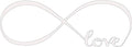 Wall Stickers Bedroom Decor Infinity Symbol Word Love Vinyl Art Decal (22'' X 61'', Matte White)