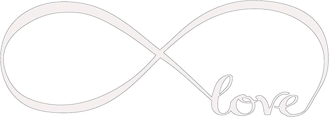 Wall Stickers Bedroom Decor Infinity Symbol Word Love Vinyl Art Decal (22'' X 61'', Matte White)