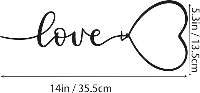We Moment Love Metal Wall Decor-Love Heart Sign for Bedroom Office Home Decor-Valentine's Day Gifts-Black