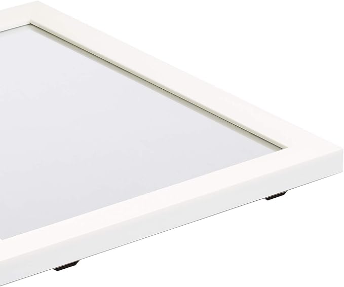Amazon Basics Rectangular Wall Mount Mirror for Bedroom, Living Room, Entryway, Standard Trim, 16" x 20", White