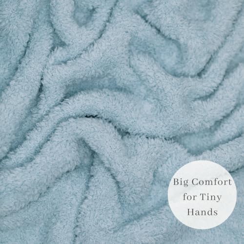 SARANONI Bamboni Baby Blanket | Luxury Plush Super Soft Blanket | Breathable Comfort Infant Baby Blankets for Boys & Girls | Light Blue, Mini - 15” x 20”