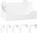 Bedside Caddy Hanging Storage Basket Little Size Plastic Beside Shelf Hang-on Storage Organizer for Collage Dorm Bunk Bed,Changing Table - Bedroom Essentials for Phone,Mini Speaker,Tissues (White)