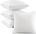 MIULEE 16x16 Pillow Inserts (Set of 4) -Decorative Throw Pillow with 100% Cotton Cover Square for Sofa Couch
