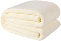 NANPIPER Fleece Blankets, Super Soft Flannel Queen Size Blanket for Bed, Luxury Cozy Microfiber Plush Fuzzy Blanket,Ivory White