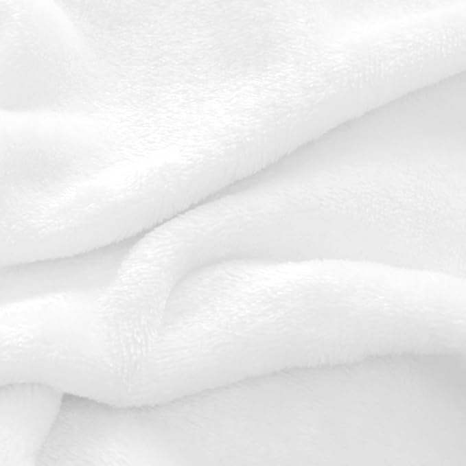 BEDELITE Flannel Sheets Twin Size Bright White - Super Soft Fleece Sheets Set Fluffy Extra Plush, 3 Piece(Include Fitted Sheet, Flat Sheet, 1 Pillowcase)