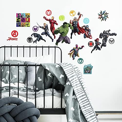 RoomMates Marvel Classic Avengers Peel and Stick Wall Decals, RMK4289SCS