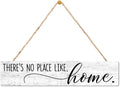 AGMDESIGN There's No Place Like. Home. Wooden Sign, Rustic Wall Decor for Shelf Desk Front Door, Farmhouse Bedroom Kitchen Bathroom Living Room Hanging Wooden Plaque, New Home Gifts for Friend Coworker