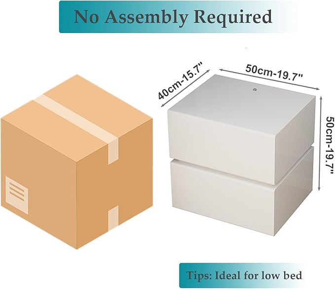 Modern Nightstand with Lights, Microfiber Leather Surface for Soft Touch, LED Night Stand with 2 Drawers for Bedroom Bed Sofa