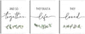 And So Together They Built A Life They Loved Wall Decor: 3 Piece Eucalyptus Pictures Wall Art Canvas Prints 12"x16",Sage Green Botanical Decor for Modern Farmhouse Living Room Master Bedroom