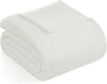 Casa Platino Fleece Blanket Twin Size – 300 GSM White Fleece Throw for Bed or Couch – Soft Cozy Warm Holiday Bed Blanket for Winter, Fuzzy Plush Elegant Gifts for Kids, Men & Women - 68x90 Inch