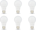 Amazon Basics A19 LED Light Bulbs, 60W Equivalent, 9W Energy Efficient, E26 Standard Base, Daylight White 5000K, Dimmable, 10,000 Hour Lifetime, 6-Pack