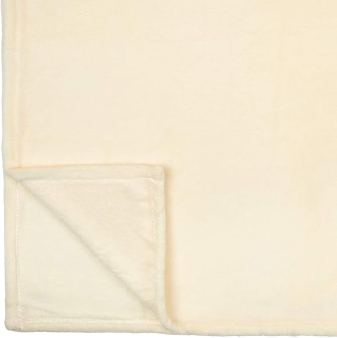 PAVILIA Beige Cream Fleece Bed Blanket King Size, Super Soft Fuzzy Flannel Throw for Couch Sofa, Luxury Plush Microfiber Large Throw Blanket King Bed, Home Cozy Velvet Gift Blanket, 90x108