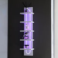 Exclusive U-Shaped 5-Tier Compact Narrow Wall Shelf Unit with RGB Lighting, Modern Vertical Shelf for Vanity, Ideal for Anime Figures, Perfumes, Cosmetics, Collectibles,White