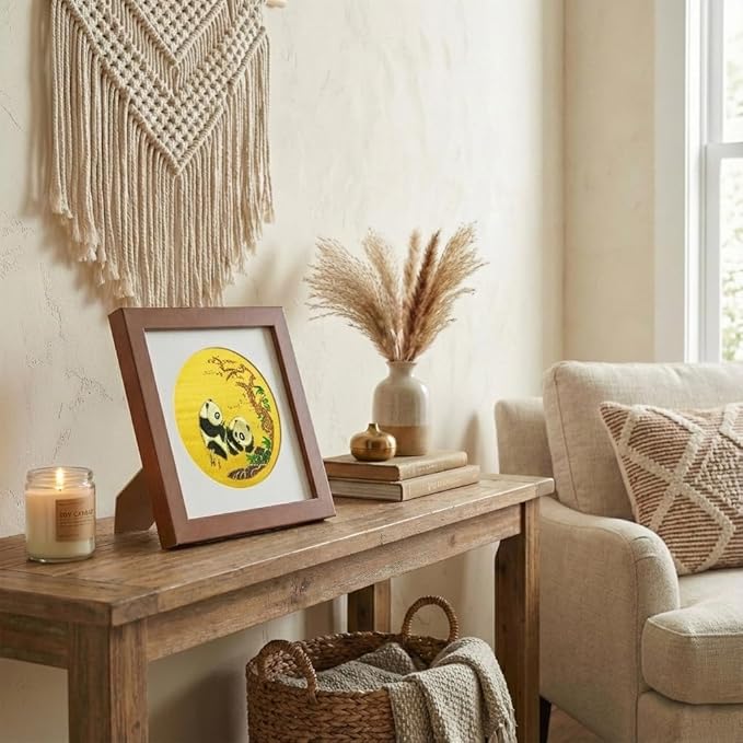 Newscz Framed Wall Art 8.3x8.3 Inch Modern Home Decor for Living Room Bedroom Wall Decor Above Bed & Office Aesthetic Gallery Wall Frame Set Farmhouse & Art Deco Decor Dining Room Kitchen Wall Decor (H-A08)