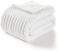 lifein Throw Blanket for Couch-White Boho Throw Blanket, Cream Soft Fleece Plush Lightweight Blankets&Throws for Spring, Fuzzy Decorative Blankets for Livingroom Bed Sofa Chair (50x60, White)