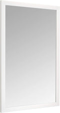 Amazon Basics Rectangular Wall Mount Mirror for Bedroom, Living Room, Entryway, 24" x 36", Standard Trim, White, Hangs Horizontally or Vertically