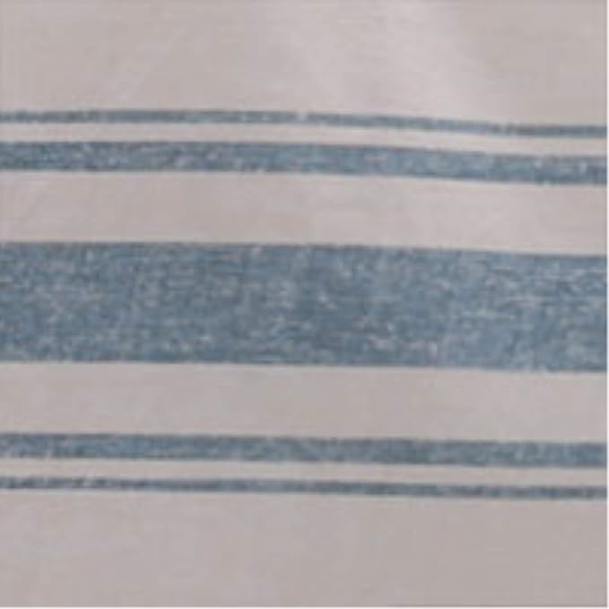 Lush Decor Farmhouse Stripe Reversible Throw, Single, 50" W x 60" L, Blue - Blue Throw Blanket For Bed - Soft Blanket - Couch Throw - Rustic Farmhouse Decor