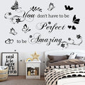 Wall Stickers for Bedroom Inspirational Quotes Wall Decals You Don't Have to Be Perfect to Be Amazing Decorations Wall Sticker for Living Room Wall Decal Hallway Wall Sticker Home Decor