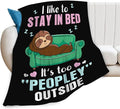Funny Sloth Throw Blanket Sloth Gifts for Girls Boys Women Men Kids Adults Soft Flannel Fleece Blanket for Couch Sofa Bed Home Decor 60"x80"