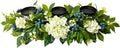 Svndlyn All Season Candle Holder Centerpiece for Table with Artificial Blueberry,White Hydrangea and Eucalyptus Leaf for Table Centerpiece Decor,Dining Room,Party Home Decor