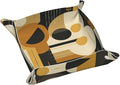 Modern Retro Brown Art Tray Men's Leather Valet Parking Portable Entrance Trays Bedside Storage Box