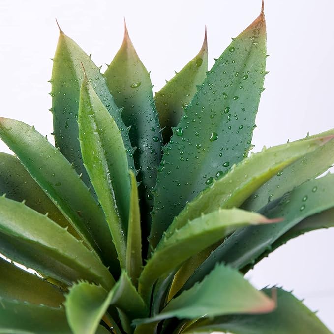 Veryhome Succulents Plants Artificial Aloe Plant, 12.5Inch Large Faux Succulents Unpotted, Premium Crafting DIY Greenery Decor for Indoor & Outdoor(4Pcs-Green)