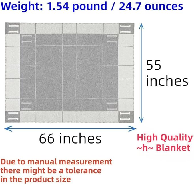 h Blanket Soft Throw Blanket Faux Fleece Cashmere Plaid Warm Shawl Thick Knitted Plush Cozy Comfy for Women Throw Blanket for Sofa Couch Bed Queen King Size 55x66 in (Khaki-2)