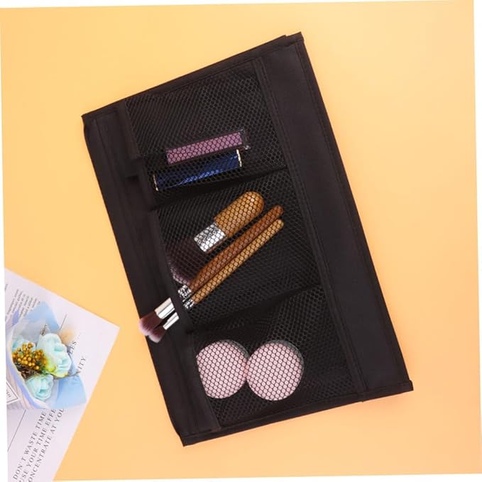 Luxshiny Convenient Black Hanging Pouch for Bedside Storage Capacity Organizer for Phone Chargers Books and More for Sofa Dorm Hospital and Home Use