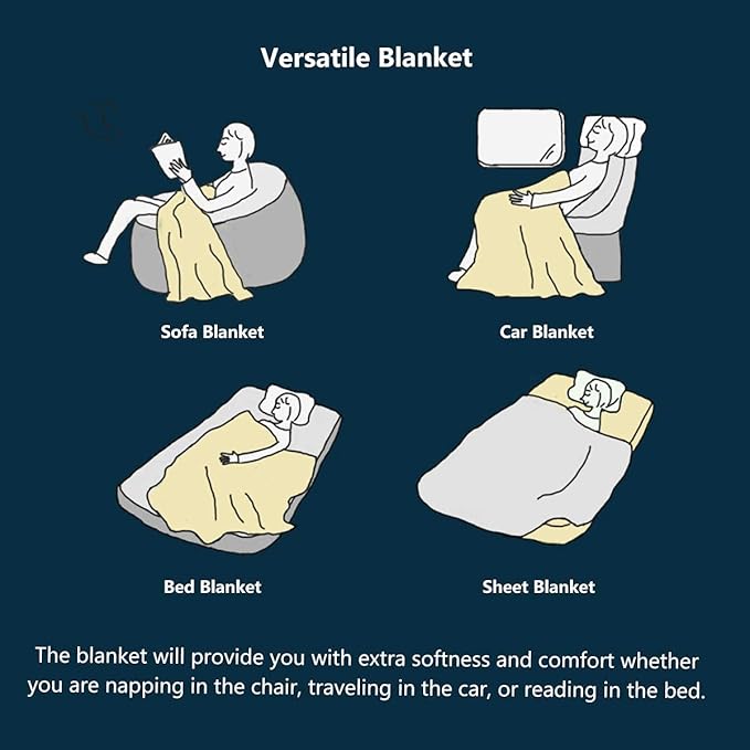 Cute Cat with Blue Butterfly Throw Blanket - Ultra Soft Cozy Fleece Kitten Blanket for Girls, Women & Kids - 50"x60" Cat Lover Gifts