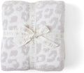 Barefoot Dreams® CozyChic® Throw Blanket, Barefoot in The Wild, Ultra Soft Plush Jacquard Microfiber Throw, Warm Lightweight Cozy Home Blanket, Machine Washable, 54" x 72", Cream-Stone