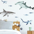 RoomMates RMK4311SCS Sharks Peel and Stick Wall Decals