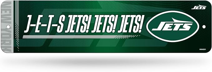 Rico Industries NFL Football Metal Street Sign 4" x 15" Home Décor - Bedroom - Office