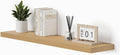 Vivelove Single Floating Shelves Oak 48 Inches, 48 x 10 inch Deep x 1.8 in Thick, Long Wall Shelves Heavy Duty 80 lbs for Bedroom, Living Room, Kitchen, Office, Modern Shelf Book Home Decor