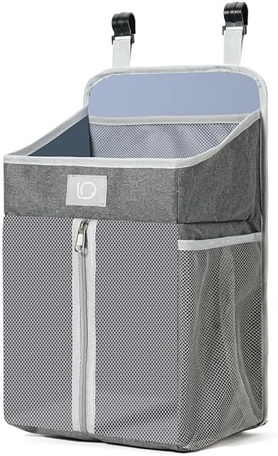 Hanging Baby Diaper Caddy Organizer Oxford Fabric Diaper Stacker and Crib Organizer Baby Bedside Hanging Storage Bag with Organized Compartments Table Diaper Organizer 03
